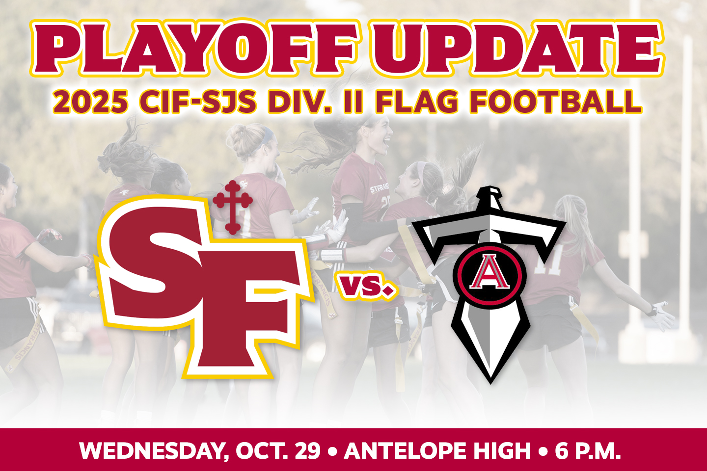 Troubie flag to open SJS playoffs at Antelope