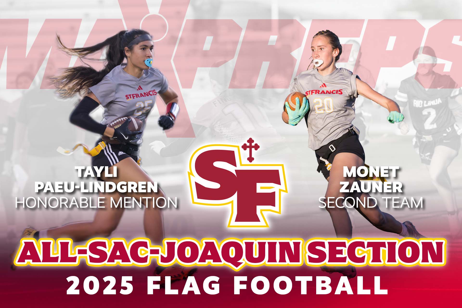 Troubie flag duo earns MaxPreps All-Section