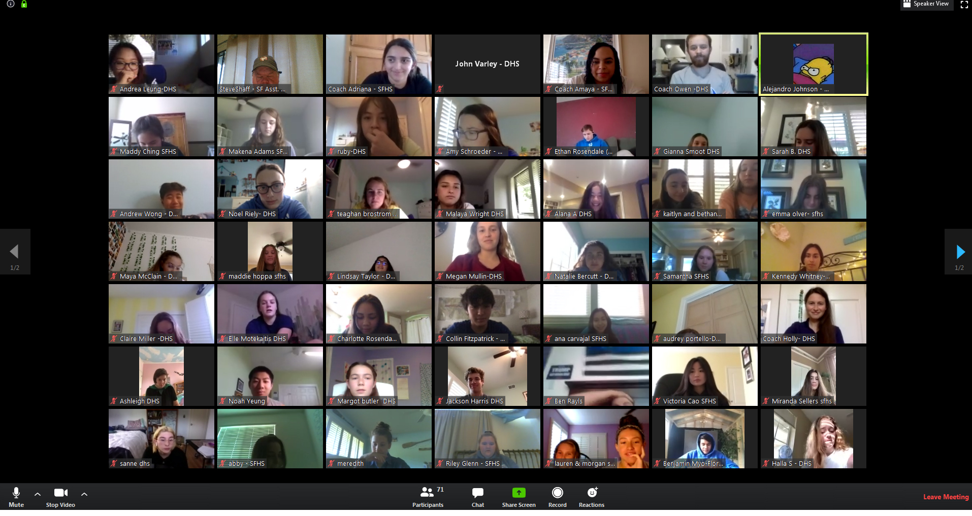 Swimming Falls in Virtual Scavenger Hunt, Eyes Video Challenge with Davis