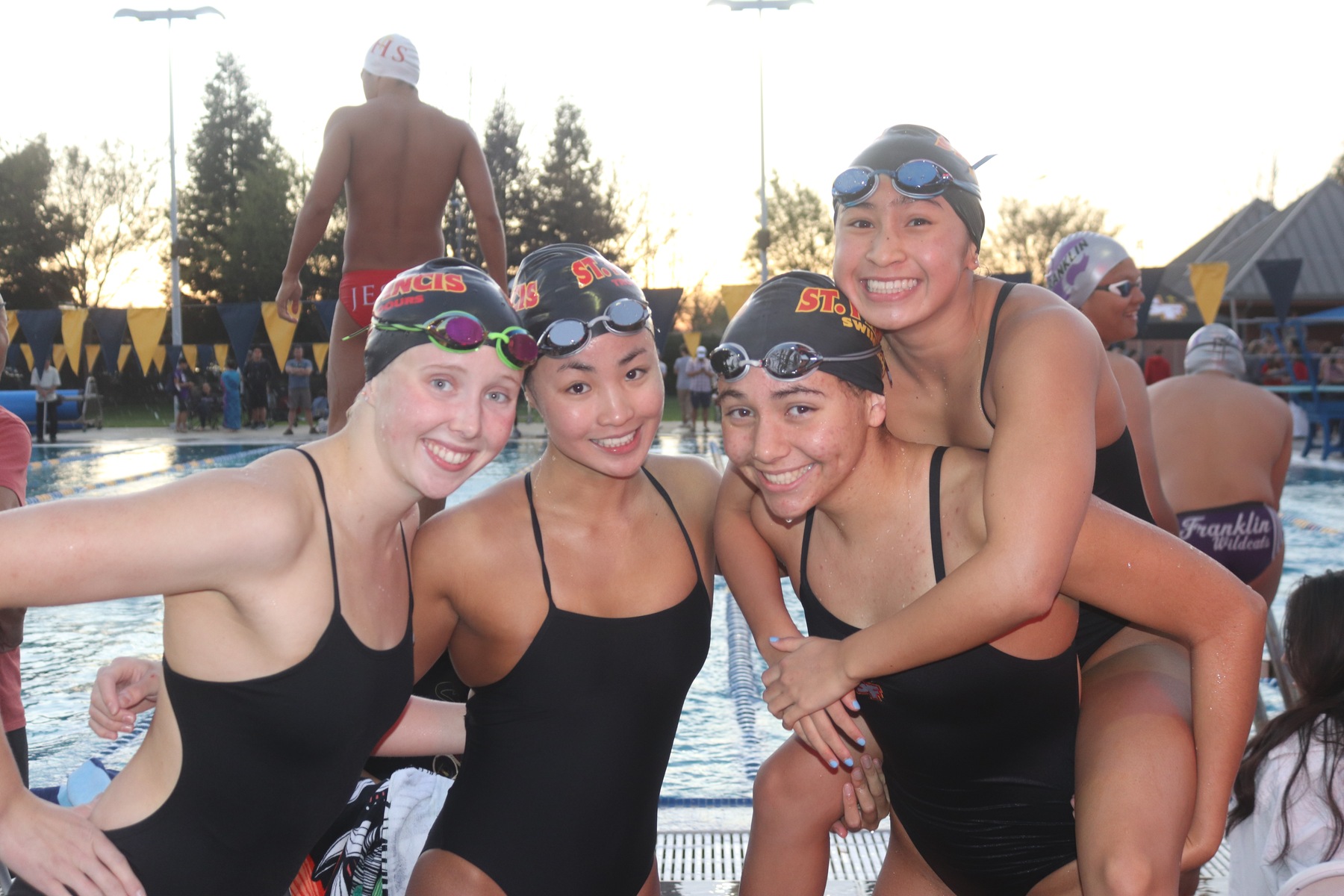 Swimming Defeats Franklin Behind Nine Event Wins