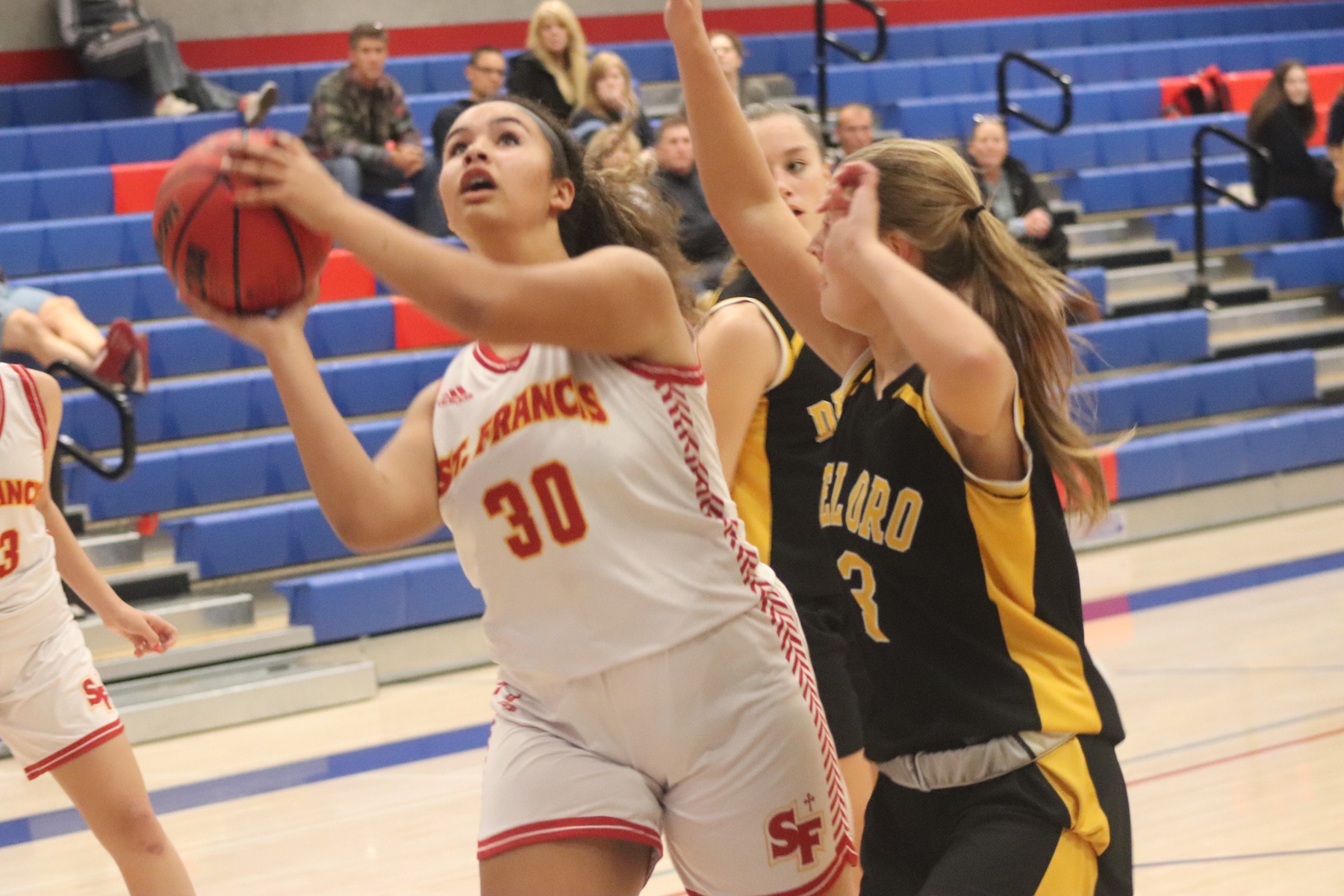 Freshman Sydney Dukes Scores 13 in JV Red Basketball Win