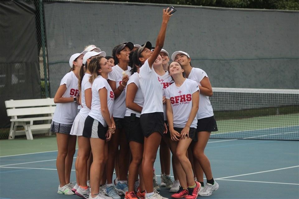 Tennis Sweeps Delta League Opener over PG