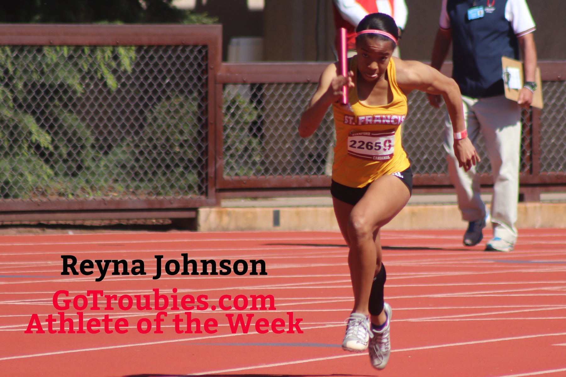 Track and Field&rsquo;s Reyna Johnson is named the GoTroubies.com Athlete for the Week of March 25 - April 1