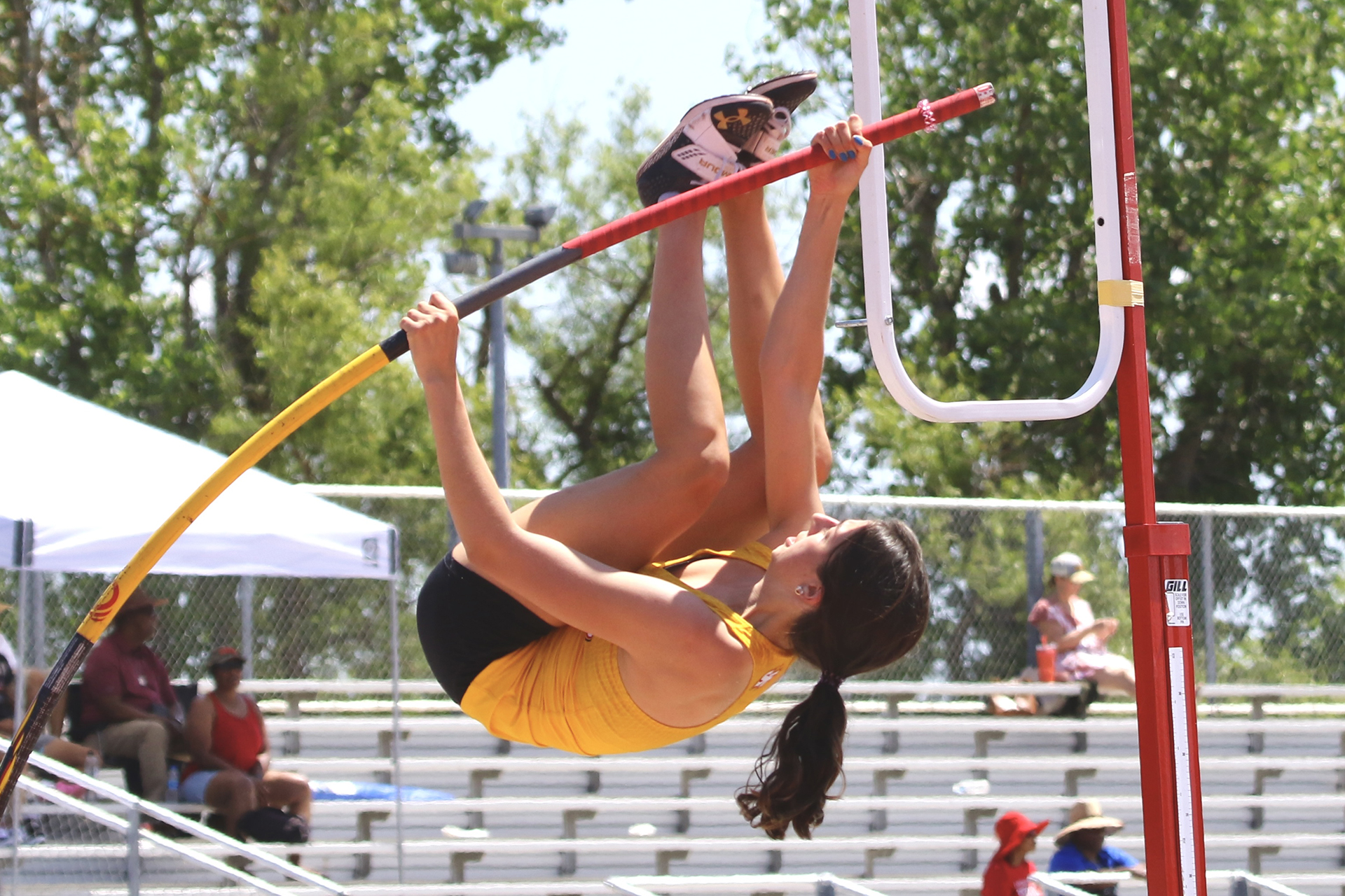 Pelfrey sets school record as Troubies lead at Delta League track championships