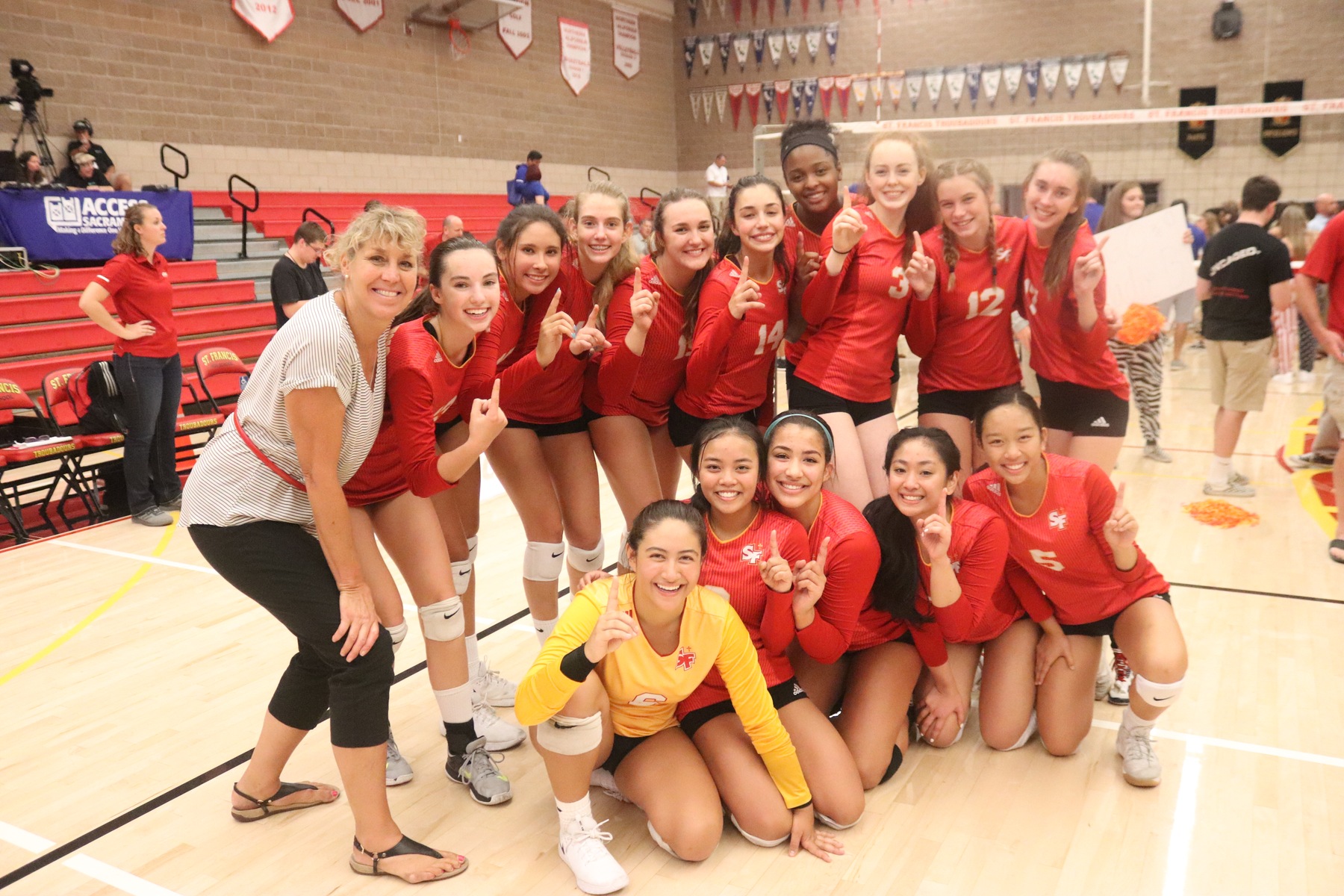 Volleyball Sweeps Christian Brothers in Holy Court