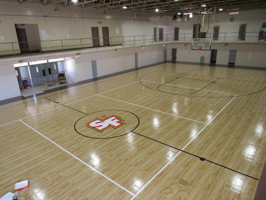 St. Francis Installs Sport Court in National Guard Armory