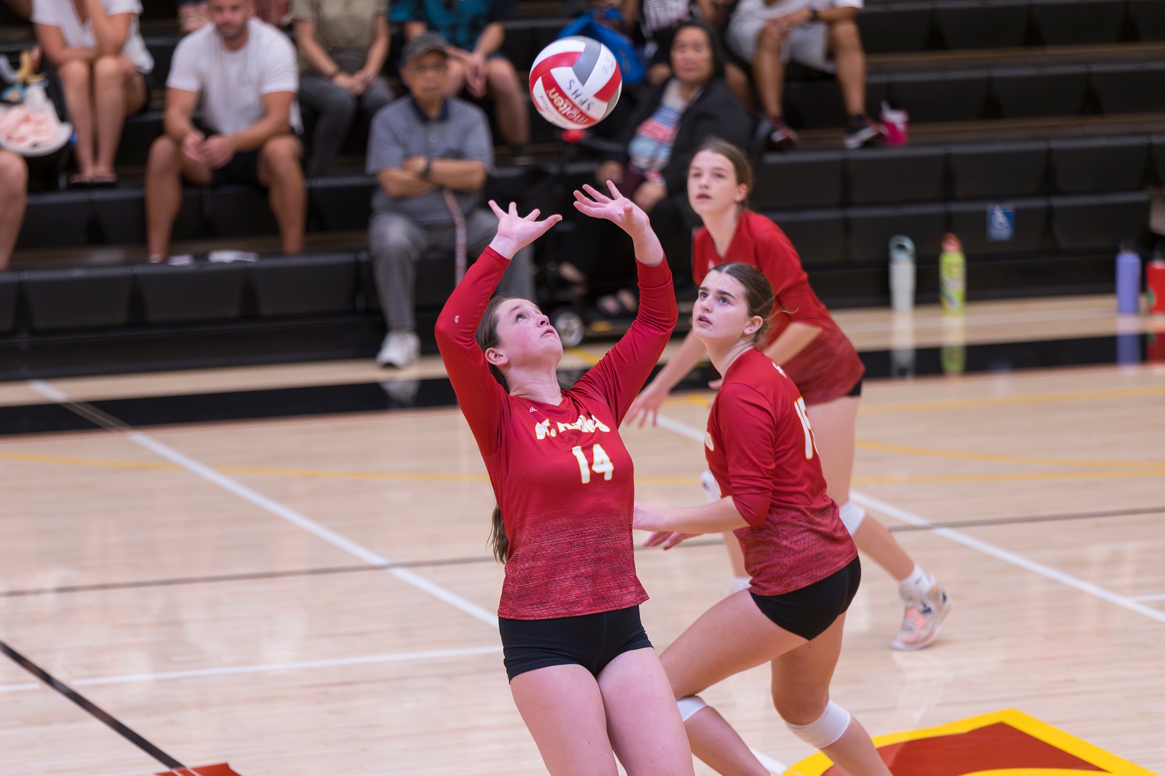 Troubie frosh holds on to split-set victory over Eagles