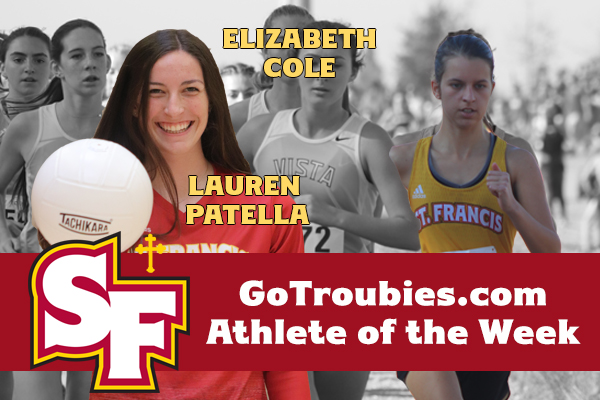 Volleyball&rsquo;s Patella and Cross Country&rsquo;s Cole Awarded Co-Players of the Week